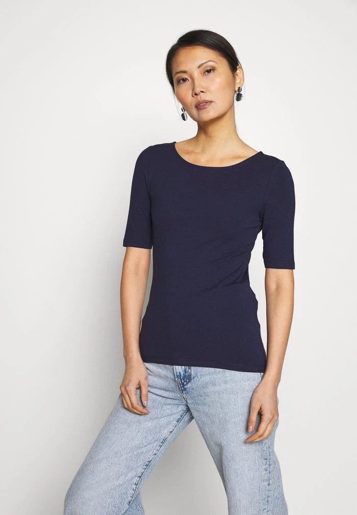 T-Shirt ANNA FIELD Anna Field Basic T-shirt Bleu Marine Femme | EPQ-3564389